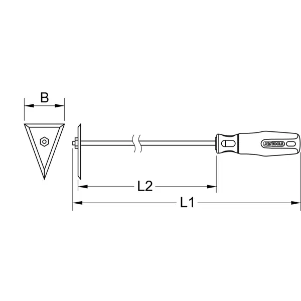 Grattoir tirangulaire BRONZEplus 420mm