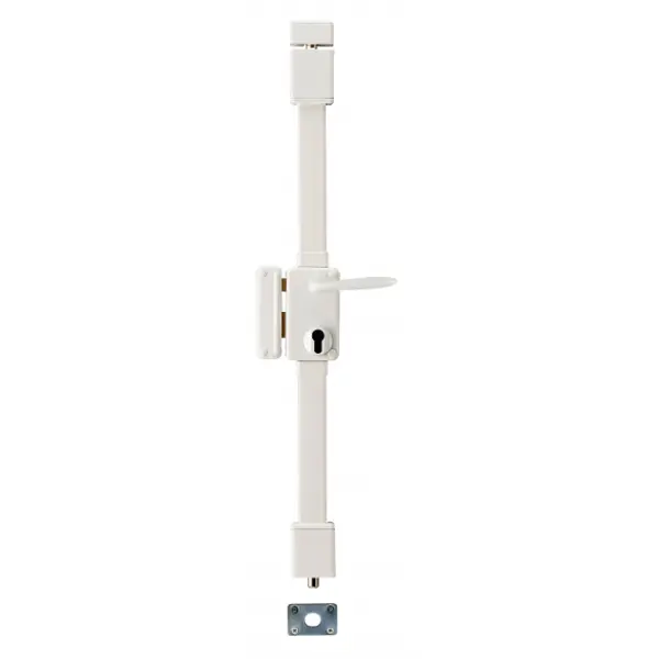 Boitier de serrure en applique Beluga à fouillot pour porte d'entrée, gauche, 3 pts, axe 45mm, blanc - THIRARD