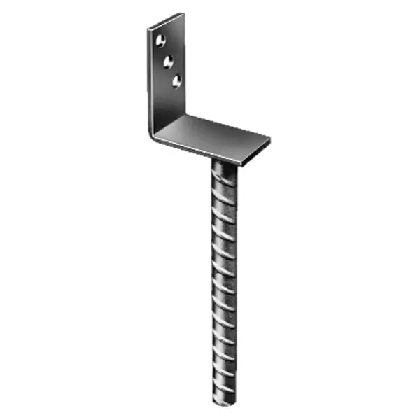 Support de poteau forme L Galvanisé GAH ALBERTS, 80x100x200x60 mm - GAH ALBERTS