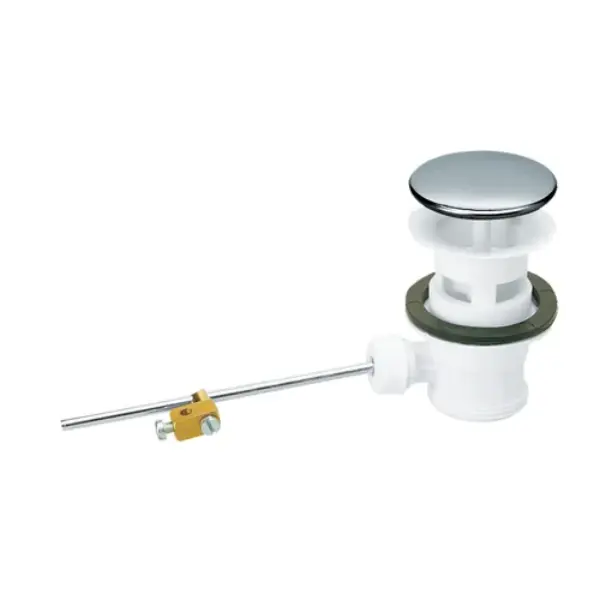 Bonde lavabo/bidet PVC automatique à clapet inox recouvrant - sans tirette