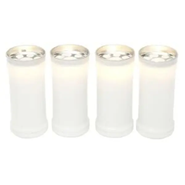 Bougie funéraire blanc H14cm x4