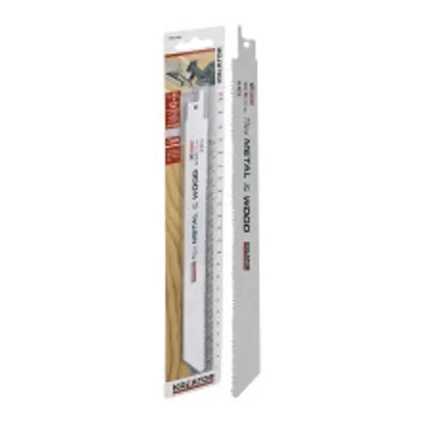 Lames de scie sabre bi-metal pour bois et metaux 2 lames 225 mm 10 / 14 tpi (2,5 / 1,8 mm) - Kreator