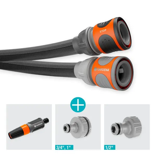 Kit tuyau Liano™Life 25m, Ø 13mm + pièces GARDENA System - léger et résistant - GARDENA