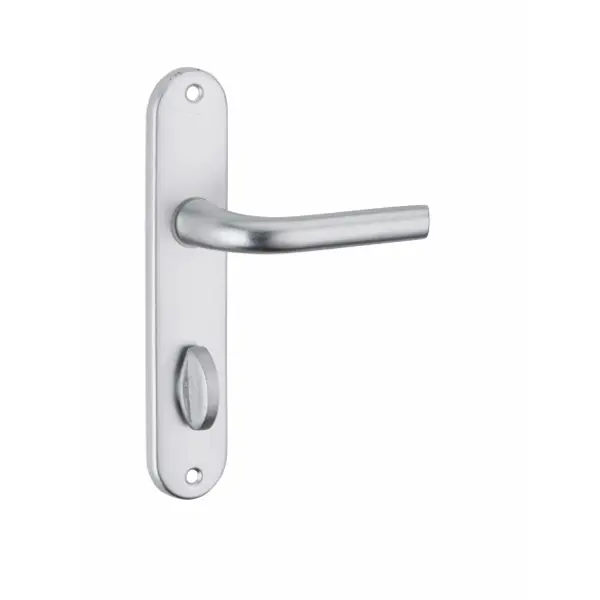 Ensemble de poignées pour porte intérieure Leto à condamnation, carré 7mm, entr'axes 165mm, argent - THIRARD