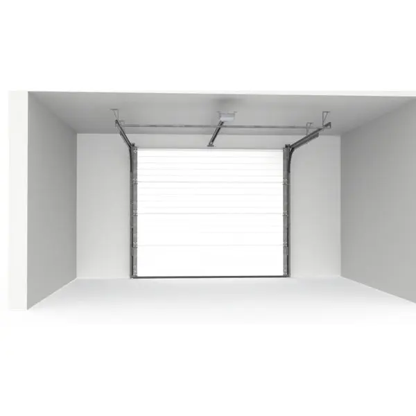 Porte de garage sectionnelle motorisée H. 200 cm l. 240 cm blanche
