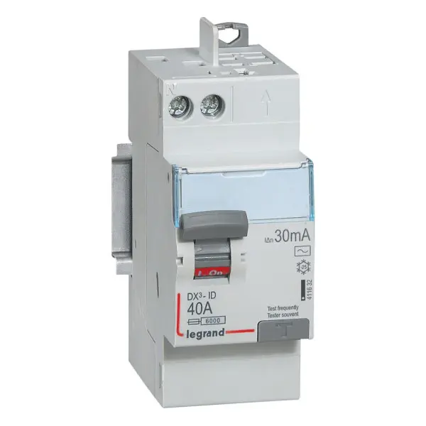 Interrupteur différentiel DX3-ID 30mA 40A Type AC 2P 230V - LEGRAND - 411632