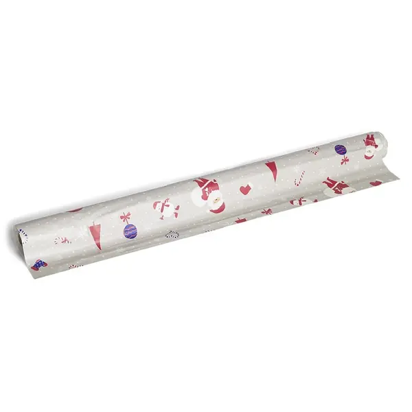 Toile cirée au mètre 140cm Père Noël rouge et gris