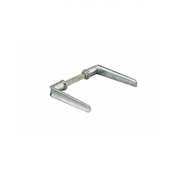 Paire de béquilles Alsace pour porte, carré 8mm, 1 portée, argent - THIRARD