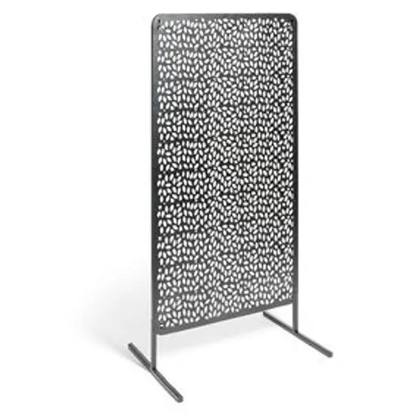 Panneau décoratif réversible pour extérieur métal noir 50xH90cm