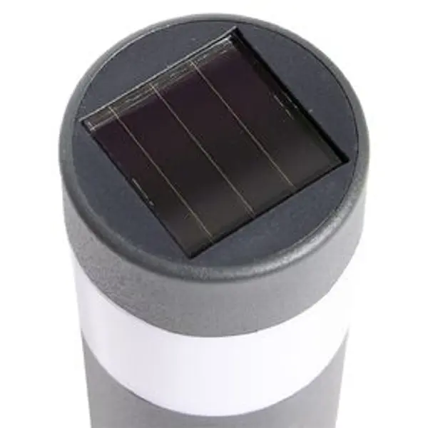 Borne solaire en métal LED blanc froid H30cm