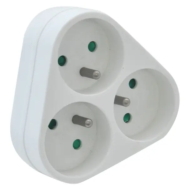 Triplite 3 prises 16 A triangle - adaptateur multiprise avec protection surcharge - Gao