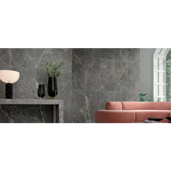 Carrelage sol intérieur grès cérame émaillé gris naturel aspect marbre SUPREME 60 x 120 cm