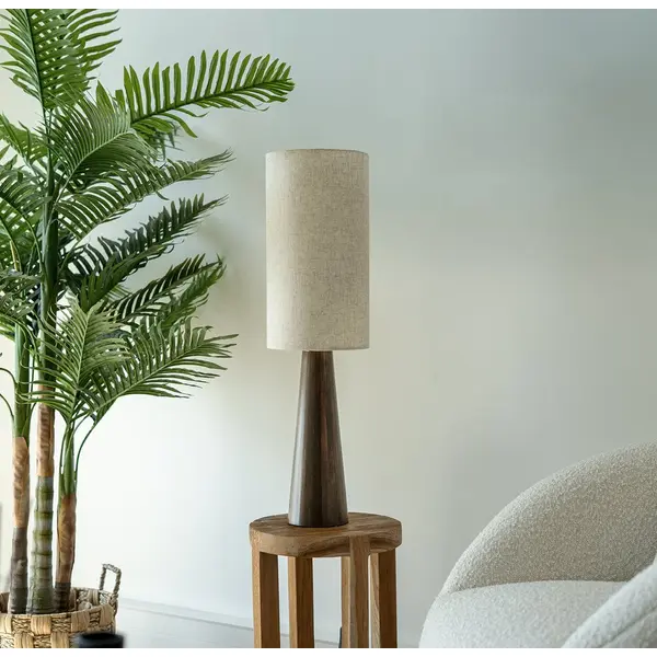 Lampe Louc, bois, marron, H.75 cm, E27 - LX FRANCE