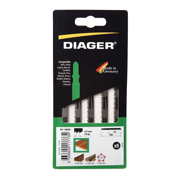 Lames scie sauteuse pour bois et plastique - L002W