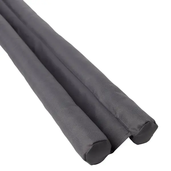 Bas de porte double Ø5xL90cm polyester gris