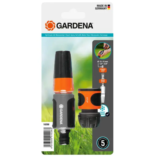 Nécessaire d'arrosage 15 mm pour équiper un tuyau Ø 13 - 15 mm - GARDENA
