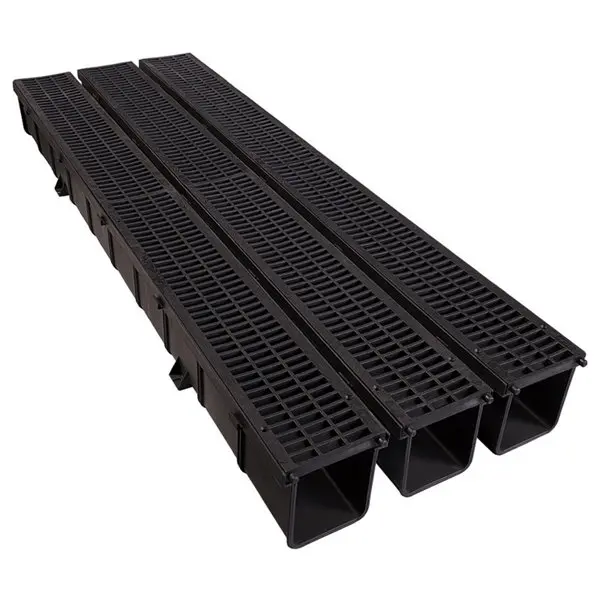 Lot de 3 caniveaux - L. 1 m x l. 10 cm