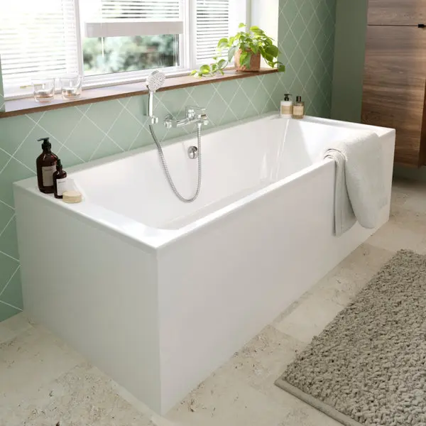 Baignoire droite NF "Calicia" L. 180 x l. 80 cm