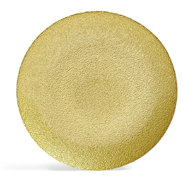 Assiette à dessert ronde doré en verre Ø21cm