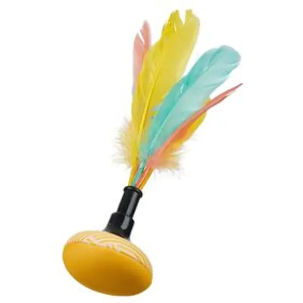 Jeu pétéca Ø7xH25cm base jaune