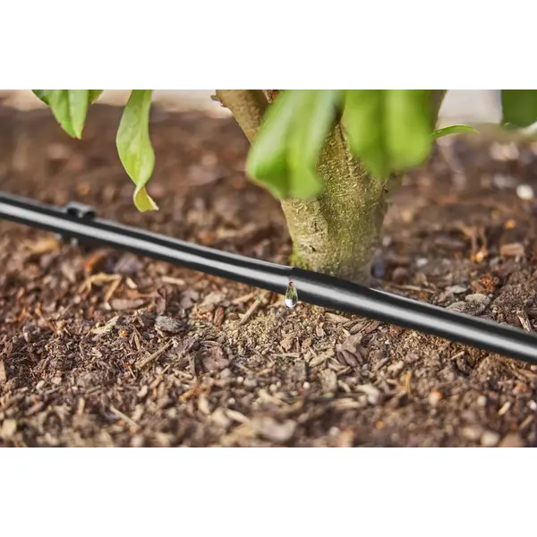 Kit d'initiation 25 m de tuyau à goutteurs incorporés et bouchon fin de ligne pour plantes - GARDENA