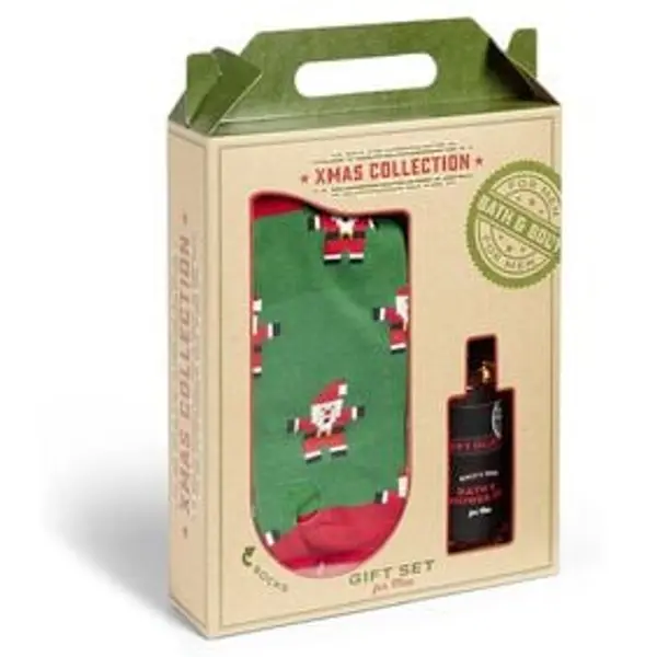 Coffret cadeau Noël homme Xmas Collection gel douche et chaussettes