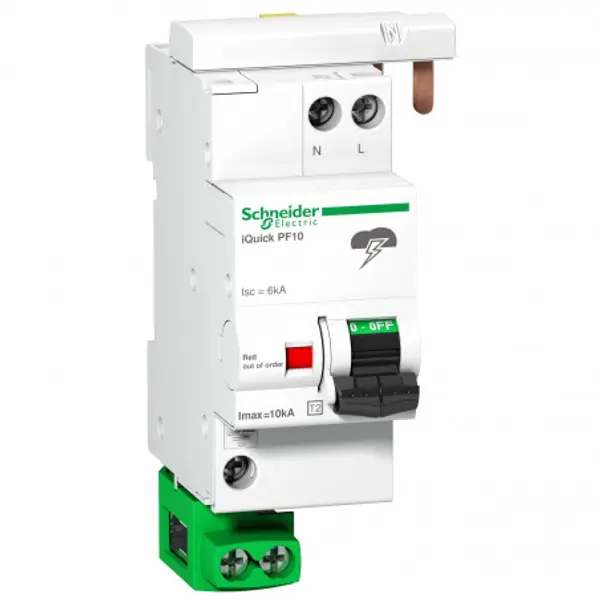 A9L16617 Schneider - Parafoudre phase neutre de type 2 autoprotégé - 10kA - report de signalisation