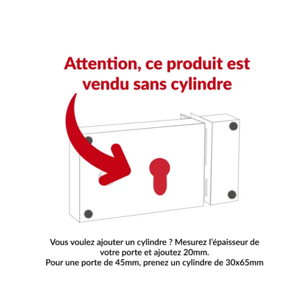 Boitier de serrure horizontale en applique double entrée pour porte d'entrée, gauche, axe 60mm, 140x88mm, noir - THIRARD