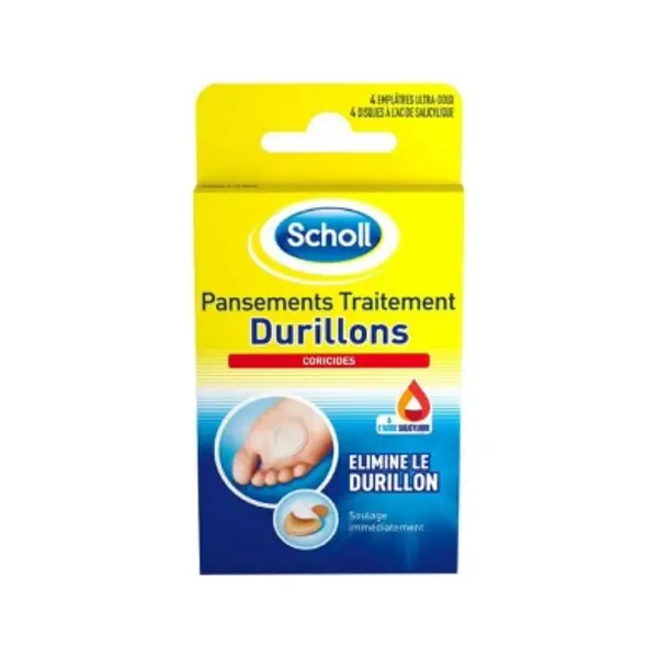 Pansement pieds durillons - SCHOLL - boîte de 4