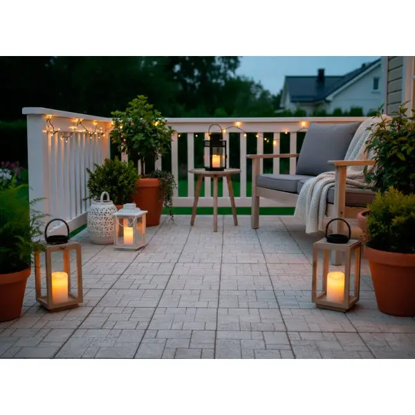 Lot de 6 dalles clipsables travertin en pierre naturelle L.30 x l.30 cm x Ep.20 mm