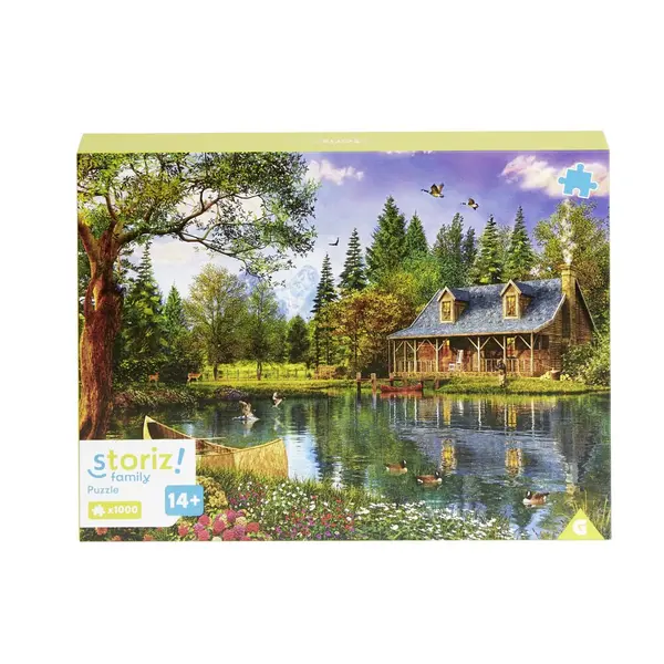 Puzzle ado 1000 pièces paysage maison lac