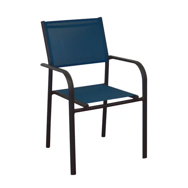 Lot De 6 Fauteuils Duca - Graphite/Bleu - PROLOISIRS
