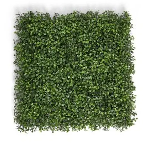 Carré végétal artificiel feuilles vertes 50x50cm clipsable