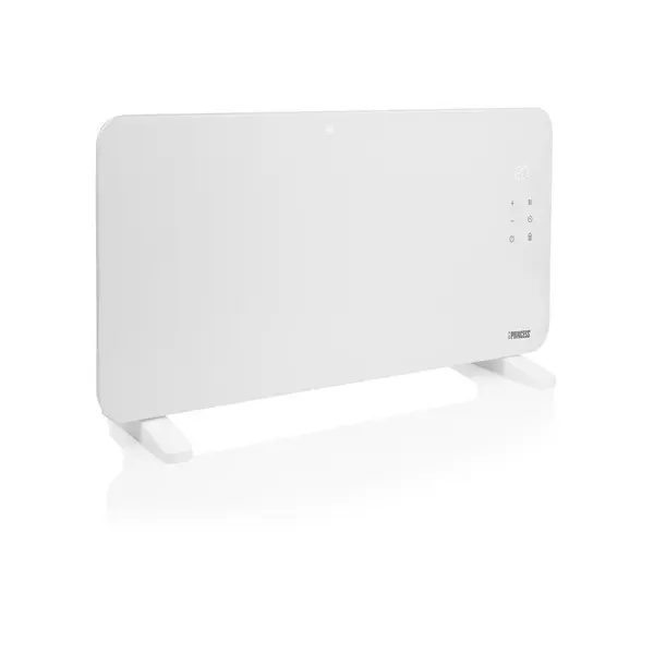 Radiateur à panneau de verre intelligent 1500 W - Wi-Fi - 2 niveaux de chauffe et IP24 - Princess