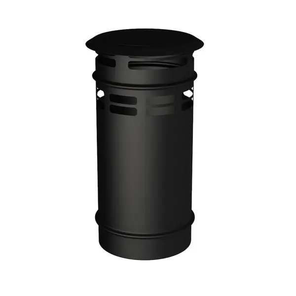 Chapeau terminal vertical - Apollo Pellets 2.0 - noir Ø80/130 mm - pour poêle à granulés - Joncoux