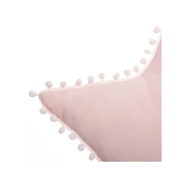 Coussin rose étoile avec pompons - ATMOSPHERA 158651A