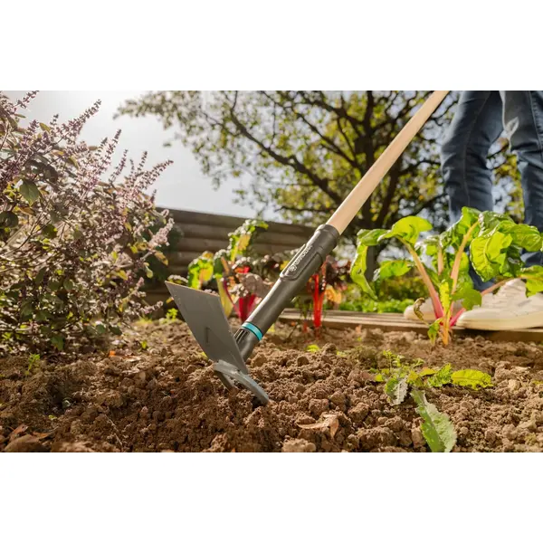 Serfouette PureLine - 7,5 cm - Lame droite + 2 dents - Manche bois FSC 100 % - GARDENA