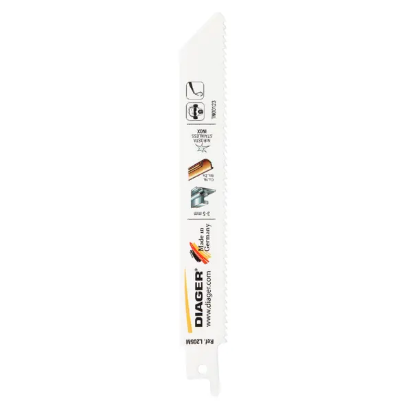 Pack de 5 lames scie sabre spéciale tôle/tuyaux épais - L205M