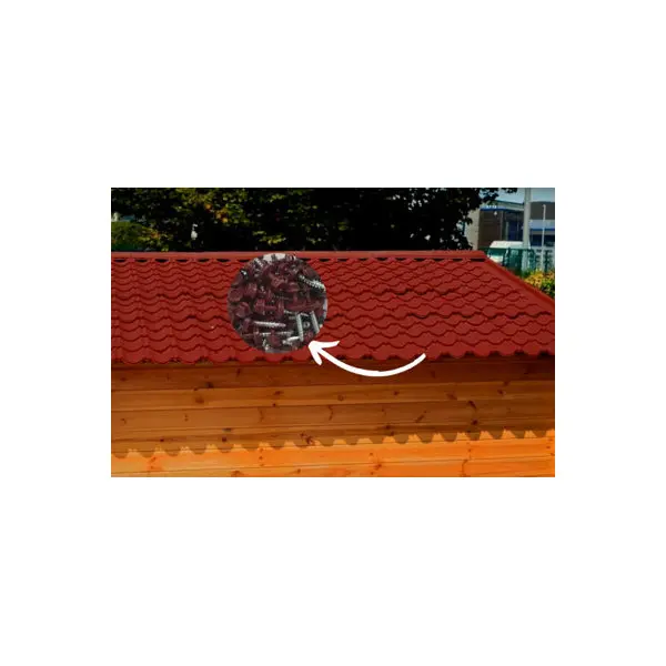 Lot de 50 vis et rondelles 4,9 x 35 mm rouges