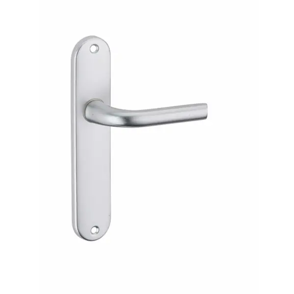 Ensemble de poignées pour porte intérieure Leto sans trou, carré 7mm, entr'axes 165mm, argent - THIRARD
