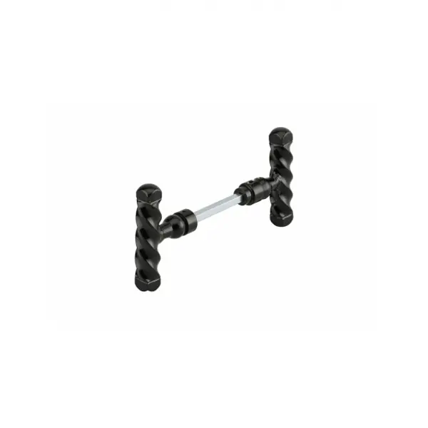 Paire de boutons torsadés pour porte d'entrée, fer, carré 6mm, 1 portée, noir - THIRARD
