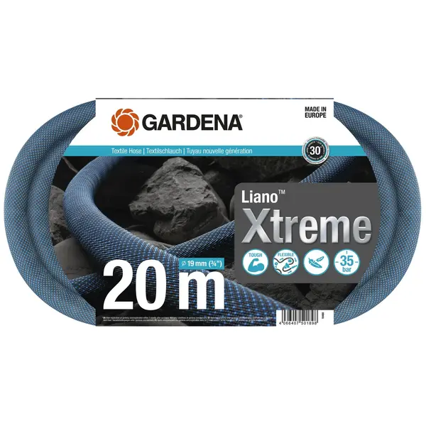 Tuyeu Liano™Xtreme 20m, Ø 19mm (3/4") - ultra résistant - GARDENA