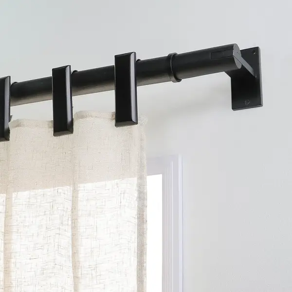 Lot de 2 embouts Atelier, noir mat, pour tringle à rideau Diam.28 mm MOBOIS - MOBOIS