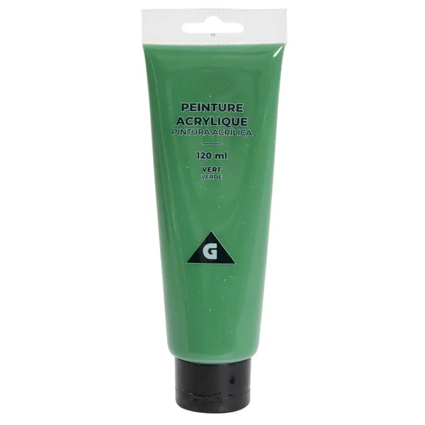 Tube peinture acrylique 120ml vert