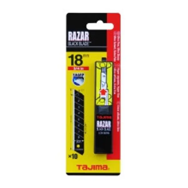 Lame de cutter razar black Distributeur de 10 lames 9 mm - TAJIMA