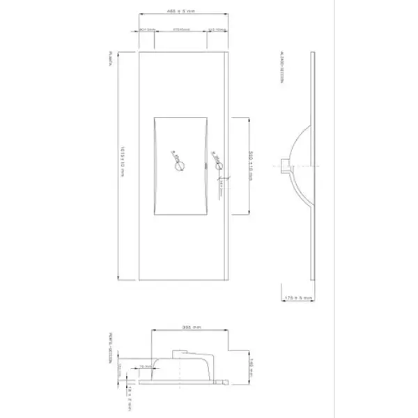 Plan vasque céramique