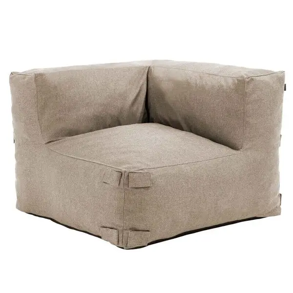 Pouf fauteuil d'angle MIXI sable - OVIALA