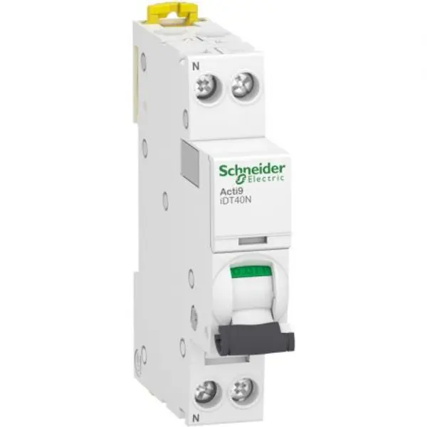 A9P54625 Schneider Disjoncteur unipolaire + neutre 1P+N 25A Courbe C 6/10kA Acti9 IC40N
