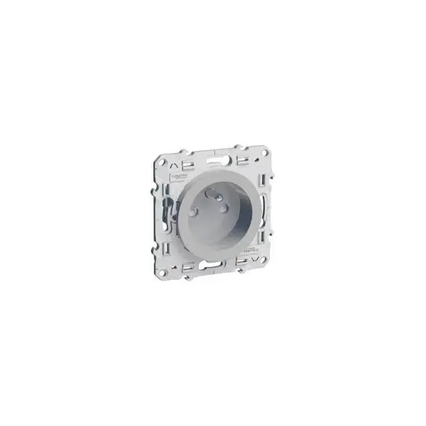 Prise de courant 2P+T Alu, à vis, connexion rapide- spéciale rénovation - S530049