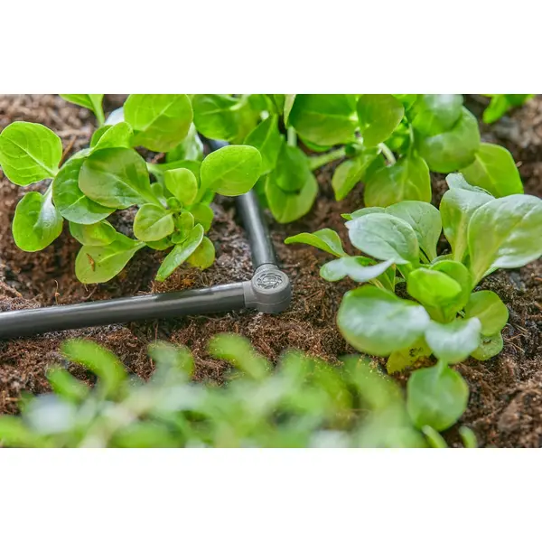 Jonctions en L pour tuyaux à goutteurs incorporés 4,6 mm - Boîte de 5 pièces - GARDENA